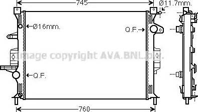 Ava Quality Cooling VO2187 - Radiators, Motora dzesēšanas sistēma autodraugiem.lv