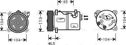 Ava Quality Cooling VOAK095 - Kompresors, Gaisa kond. sistēma autodraugiem.lv