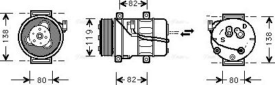 Ava Quality Cooling VOAK054 - Kompresors, Gaisa kond. sistēma autodraugiem.lv