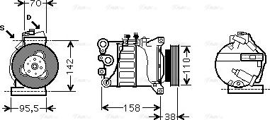 Ava Quality Cooling VOAK143 - Kompresors, Gaisa kond. sistēma autodraugiem.lv