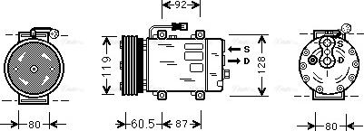 Ava Quality Cooling VO K101 - Kompresors, Gaisa kond. sistēma autodraugiem.lv