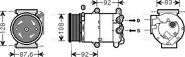 Ava Quality Cooling VOAK184 - Kompresors, Gaisa kond. sistēma autodraugiem.lv