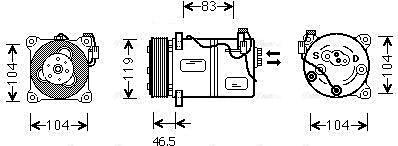 Ava Quality Cooling VO K059 - Kompresors, Gaisa kond. sistēma autodraugiem.lv