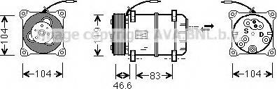 Ava Quality Cooling VO K057 - Kompresors, Gaisa kond. sistēma autodraugiem.lv