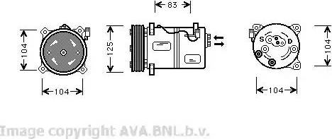 Ava Quality Cooling VO K030 - Kompresors, Gaisa kond. sistēma autodraugiem.lv