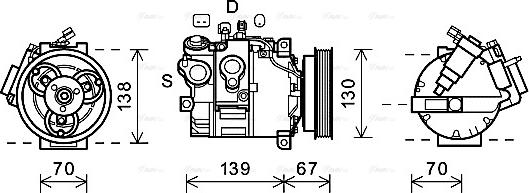 Ava Quality Cooling VOK167 - Kompresors, Gaisa kond. sistēma autodraugiem.lv