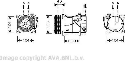 Ava Quality Cooling VO K119 - Kompresors, Gaisa kond. sistēma autodraugiem.lv