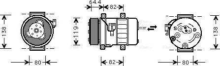 Ava Quality Cooling VO K113 - Kompresors, Gaisa kond. sistēma autodraugiem.lv