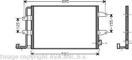 Ava Quality Cooling VW 5252 - Kondensators, Gaisa kond. sistēma autodraugiem.lv