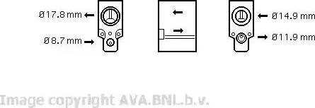 Ava Quality Cooling VW 1076 - Izplešanās vārsts, Gaisa kond. sistēma autodraugiem.lv