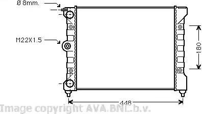 Ava Quality Cooling VW 2038 - Radiators, Motora dzesēšanas sistēma autodraugiem.lv