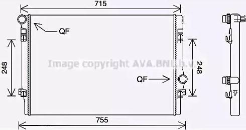 Ava Quality Cooling VW2336 - Radiators, Motora dzesēšanas sistēma autodraugiem.lv