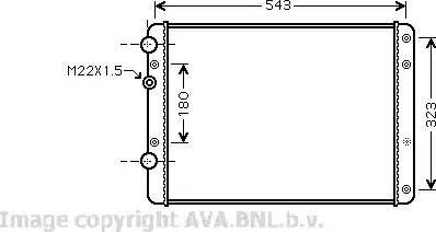 Ava Quality Cooling VW 2249 - Radiators, Motora dzesēšanas sistēma autodraugiem.lv