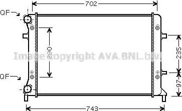 Ava Quality Cooling VW 2228 - Radiators, Motora dzesēšanas sistēma autodraugiem.lv