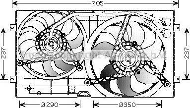 Ava Quality Cooling VW 7503 - Ventilators, Motora dzesēšanas sistēma autodraugiem.lv