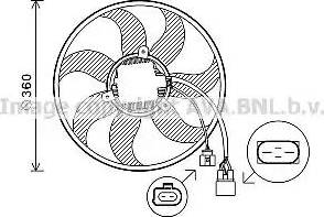 Ava Quality Cooling VW7537 - Ventilators, Motora dzesēšanas sistēma autodraugiem.lv