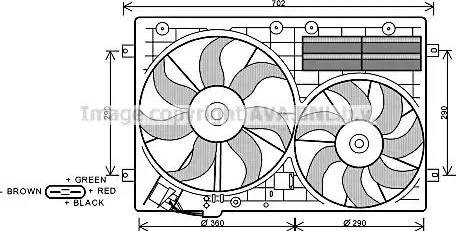 Ava Quality Cooling VW 7529 - Ventilators, Motora dzesēšanas sistēma autodraugiem.lv