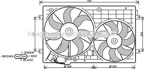 Ava Quality Cooling VW 7528 - Ventilators, Motora dzesēšanas sistēma autodraugiem.lv