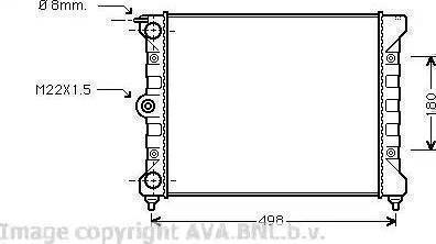 Ava Quality Cooling VWA2039 - Radiators, Motora dzesēšanas sistēma autodraugiem.lv