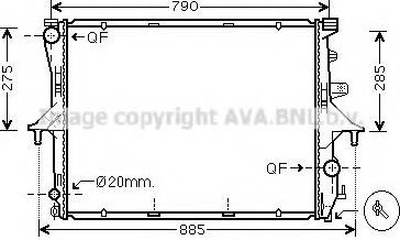 Ava Quality Cooling VWA2199 - Radiators, Motora dzesēšanas sistēma autodraugiem.lv