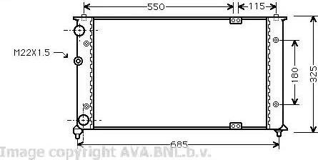 Ava Quality Cooling VWA2192 - Radiators, Motora dzesēšanas sistēma autodraugiem.lv