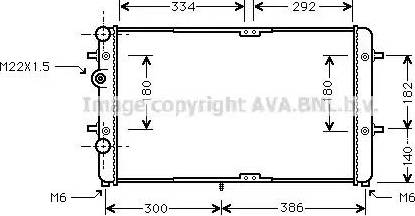 Ava Quality Cooling VWA2180 - Radiators, Motora dzesēšanas sistēma autodraugiem.lv