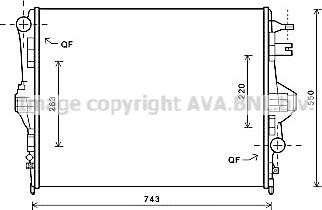 Ava Quality Cooling VWA2316 - Radiators, Motora dzesēšanas sistēma autodraugiem.lv