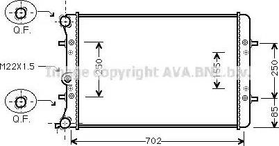 Ava Quality Cooling VWA2217 - Radiators, Motora dzesēšanas sistēma autodraugiem.lv