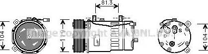 Ava Quality Cooling VWAK046 - Kompresors, Gaisa kond. sistēma autodraugiem.lv