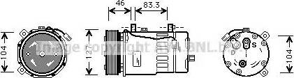 Ava Quality Cooling VWAK050 - Kompresors, Gaisa kond. sistēma autodraugiem.lv