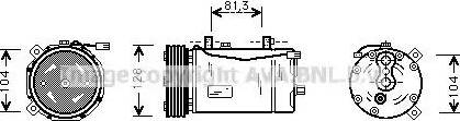 Ava Quality Cooling VWAK164 - Kompresors, Gaisa kond. sistēma autodraugiem.lv