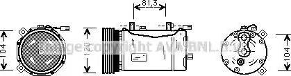 Ava Quality Cooling VWAK172 - Kompresors, Gaisa kond. sistēma autodraugiem.lv