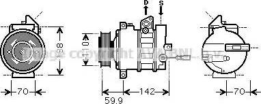 Ava Quality Cooling VWK298 - Kompresors, Gaisa kond. sistēma autodraugiem.lv