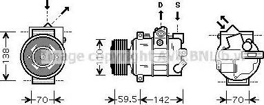 Ava Quality Cooling VWAK220 - Kompresors, Gaisa kond. sistēma autodraugiem.lv