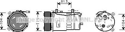 Ava Quality Cooling VW K046 - Kompresors, Gaisa kond. sistēma autodraugiem.lv