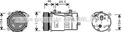 Ava Quality Cooling VW K050 - Kompresors, Gaisa kond. sistēma autodraugiem.lv