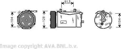 Ava Quality Cooling VW K164 - Kompresors, Gaisa kond. sistēma autodraugiem.lv
