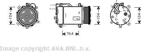 Ava Quality Cooling VW K170 - Kompresors, Gaisa kond. sistēma autodraugiem.lv