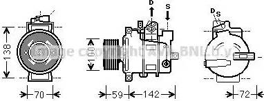 Ava Quality Cooling VWK380 - Kompresors, Gaisa kond. sistēma autodraugiem.lv