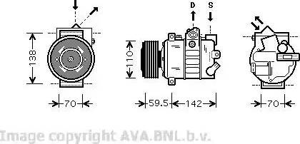 Ava Quality Cooling VWK220 - Kompresors, Gaisa kond. sistēma autodraugiem.lv