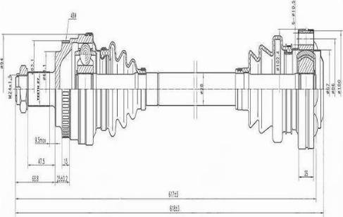 Aywiparts AW1531035A - Piedziņas vārpsta autodraugiem.lv