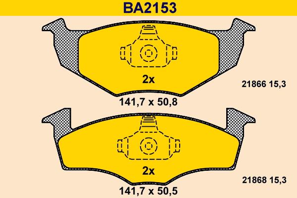 Barum BA2153 - Bremžu uzliku kompl., Disku bremzes autodraugiem.lv