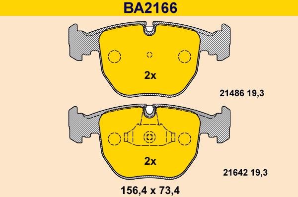 Barum BA2166 - Bremžu uzliku kompl., Disku bremzes autodraugiem.lv