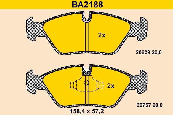 Barum BA2188 - Bremžu uzliku kompl., Disku bremzes autodraugiem.lv