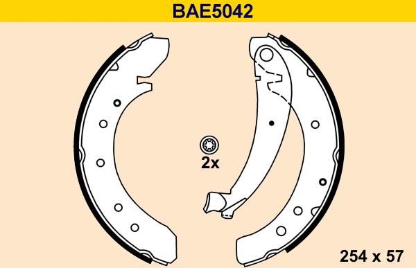 Barum BAE5042 - Bremžu loku komplekts autodraugiem.lv