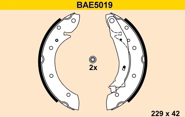 Barum BAE5019 - Bremžu loku komplekts autodraugiem.lv