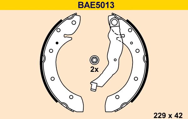 Barum BAE5013 - Bremžu loku komplekts autodraugiem.lv