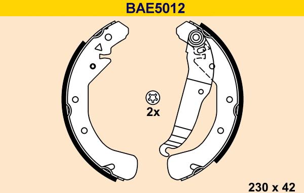 Barum BAE5012 - Bremžu loku komplekts autodraugiem.lv