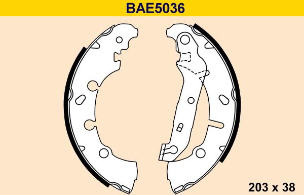 Barum BAE5036 - Bremžu loku komplekts autodraugiem.lv
