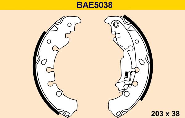 Barum BAE5038 - Bremžu loku komplekts autodraugiem.lv